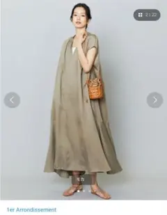 1er Arrondissement テンセルリネンスキッパー ロングワンピースのサムネイル