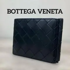 ボッテガヴェネタ◇イントレチャート/マネークリップ/ブラック/ブランド