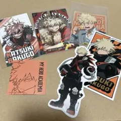 僕のヒーローアカデミア 爆豪勝己 ステッカー、カードセット 6枚