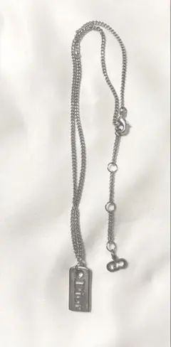 Dior シルバープレートネックレス