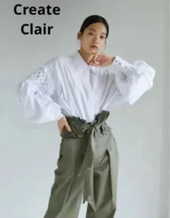 美品☆ Create Clair スモッキングスリーブシャツ - メルカリ