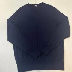 UNIQLO ネイビー Vネック ニット L