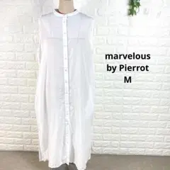 marvelous by Pierrot ノースリーブロングシャツ M　ホワイトのサムネイル