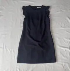 ※最終値下【snidel】フリル袖ノースリーブワンピース　ネイビー