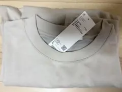 【新品】ユニクロ エアリズムコットンオーバーサイズTシャツ 5分袖 ライトグレーのサムネイル
