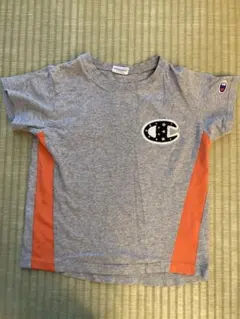 Champion Tシャツ 120サイズ グレー/オレンジ