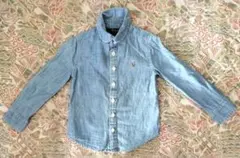 POLO RALPH LAUREN シャンブレーシャツ 青色　100cm