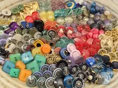 カラフルジャパンヴィンテージミニボタン多め100個以上㊱