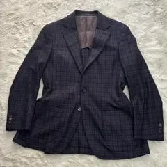 美品✨Burberry テーラード シアサッカー ブラックウォッチ 貝ボタン