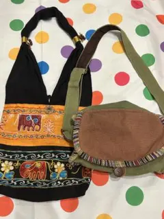 エスニック柄ショルダーバッグ