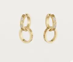 Cartier LOVE ピアス マルウェア パヴェダイヤ ゴールドのサムネイル