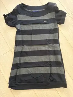 BURBERRY BLUE LABEL ストライプ半袖ワンピース 38