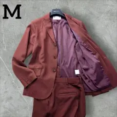 【個性爆発】ホワイトライン　希少カラー　ボルドー　赤茶　M　ヴィンテージスーツ