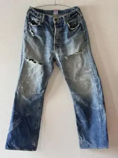 Prps 紫製品 ダメージ加工 ヴィンテージデニムパンツのサムネイル