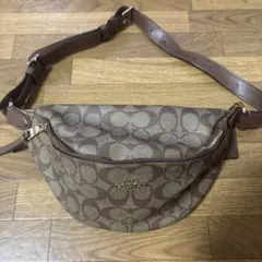 COACH ボディバッグ シグネチャー ブラウン