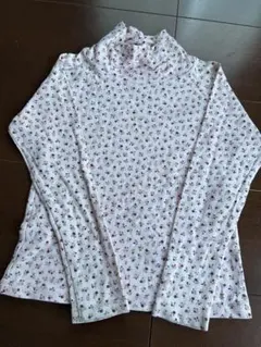 UNIQLO 小花柄 タートルネック 長袖カットソー