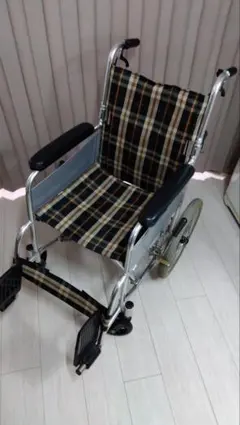 自走用車椅子 折りたたみ式 チェック柄 - メルカリ