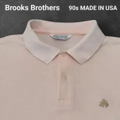 Brooks Brothersゴールデンフリース金刺繍ロゴ鹿子ポロシャツ XL白 
