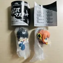 銀魂 つまんでつなげてマスコット 神楽 志村新八 2個セット ガチャガチャ