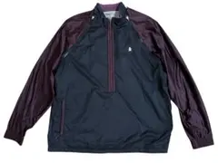 マンシングウエアハーフジップ2WAYジャケット 黒紫 メンズウェアLL