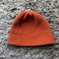 Mighty Shine オレンジ ニット帽 ビーニー 日本製 ニットキャップ