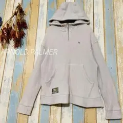 【ARNOLD PALMER 】フード付き パーカー　ワッフル素材　ロゴ入り　S