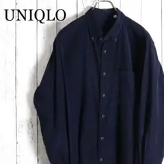 UNIQLO ユニクロ ボタンダウン コーデュロイシャツ 細畝 XL メンズ