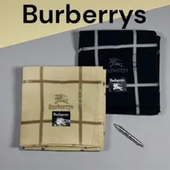 Burberrys チェック柄ハンカチ 2色セット