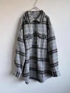 GU チェック ネルシャツ オーバーサイズ 厚手 フランネル XL