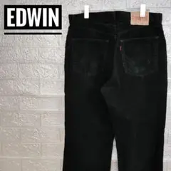 エドウィンEDWIN503　古着コーデュロイパンツ黒W33