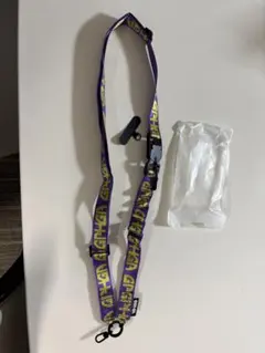 新品未使用GAHGA「かけレール」ストラップ廃盤カラー（パープル＋イエロー文字）