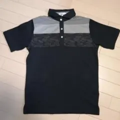 THE SHOP TK カモフラージュ柄 半袖ポロシャツ 紺色