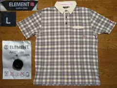 L寸 ELEMENT エレメント チェック柄 ポロシャツスケート SK8
