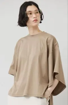 【Curensology】ワイド　シリンダー　スリーブ　Tシャツ　プルオーバーのサムネイル