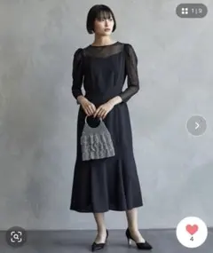 AIMER エメパーティードレスオケージョンワンピース黒　ブラックフォーマル