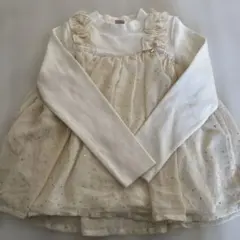 petit main フリル付き星柄チュニック