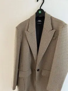 ZARA チェック柄 ブレザー Mサイズ