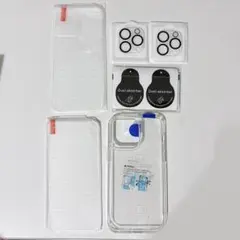 iPhone 15 Pro Max ガラス・カメラフィルム クリアケース付き