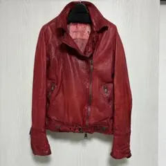 GIORGIO BRATO レザーライダースジャケット レッドのサムネイル