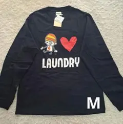 新品未使用　LAUNDRY　長袖カットソー　ネイビー　プリント　サイズMのサムネイル
