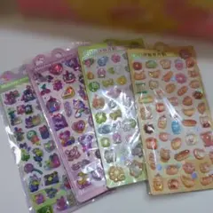 3Dぷくぷくシール4枚セットA