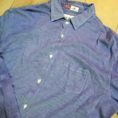 フランクアンドアイリーン THOMAS MASON 鹿の子シャツ ブルー