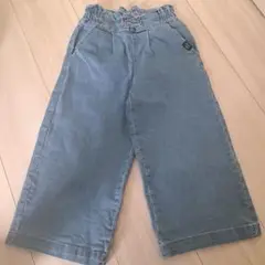ライトブルー デニム ワイドパンツ 130cm