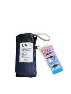 新品　wpc 折りたたみ傘　晴雨兼用　遮光切り継ぎタイニー　ネイビー　軽量　傘