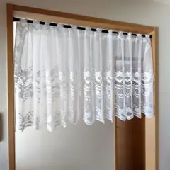 レースホワイトカフェカーテン 160✕50cm 模様替え