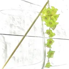 菜の花簪(なのはな　フラワー かんざし)  グリーン