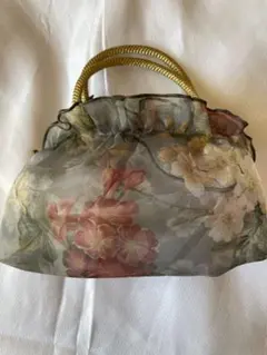 花柄フリルパーティーバッグ洋装 和装 パーティ 浴衣 振袖袴 七五三