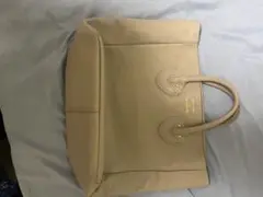 グレージュ レザー トートバッグ　YOUNG &OLSEN