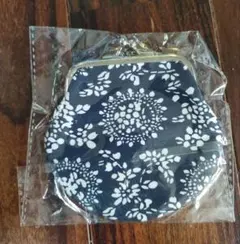 がま口 財布 小銭入れ ネイビー