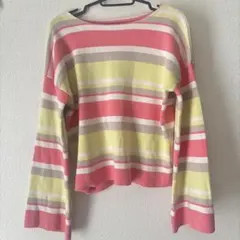 w closet ストライプ 長袖ニット　フリーサイズ